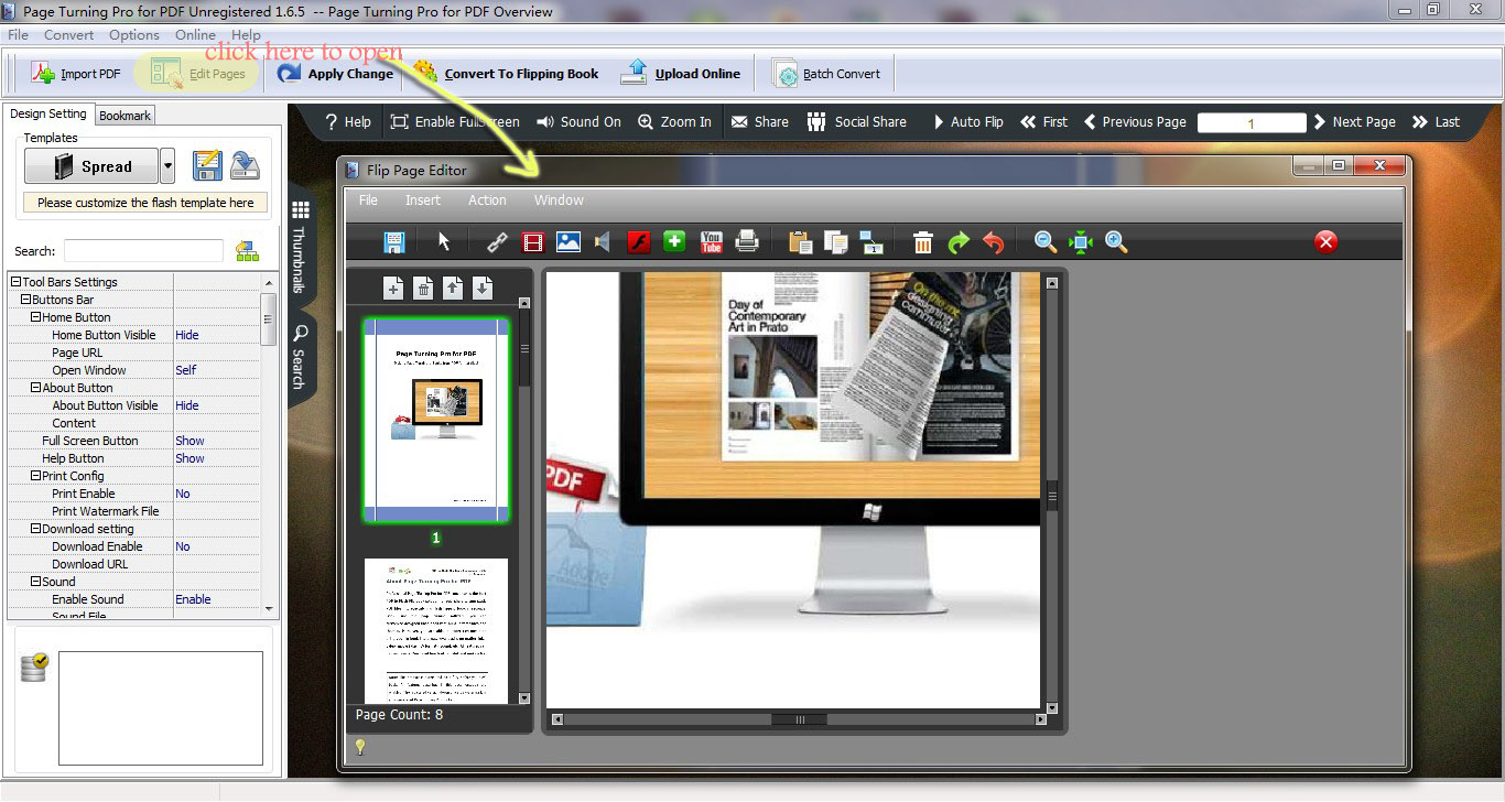 edit page for page turning pro for pdf